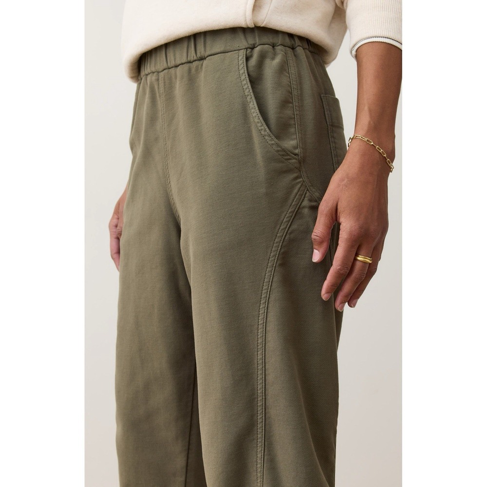 NWT Marine Layer Jessie Barrel Leg Pants Green Olive M  Drawstring Casual $128 - Picture 4 of 13